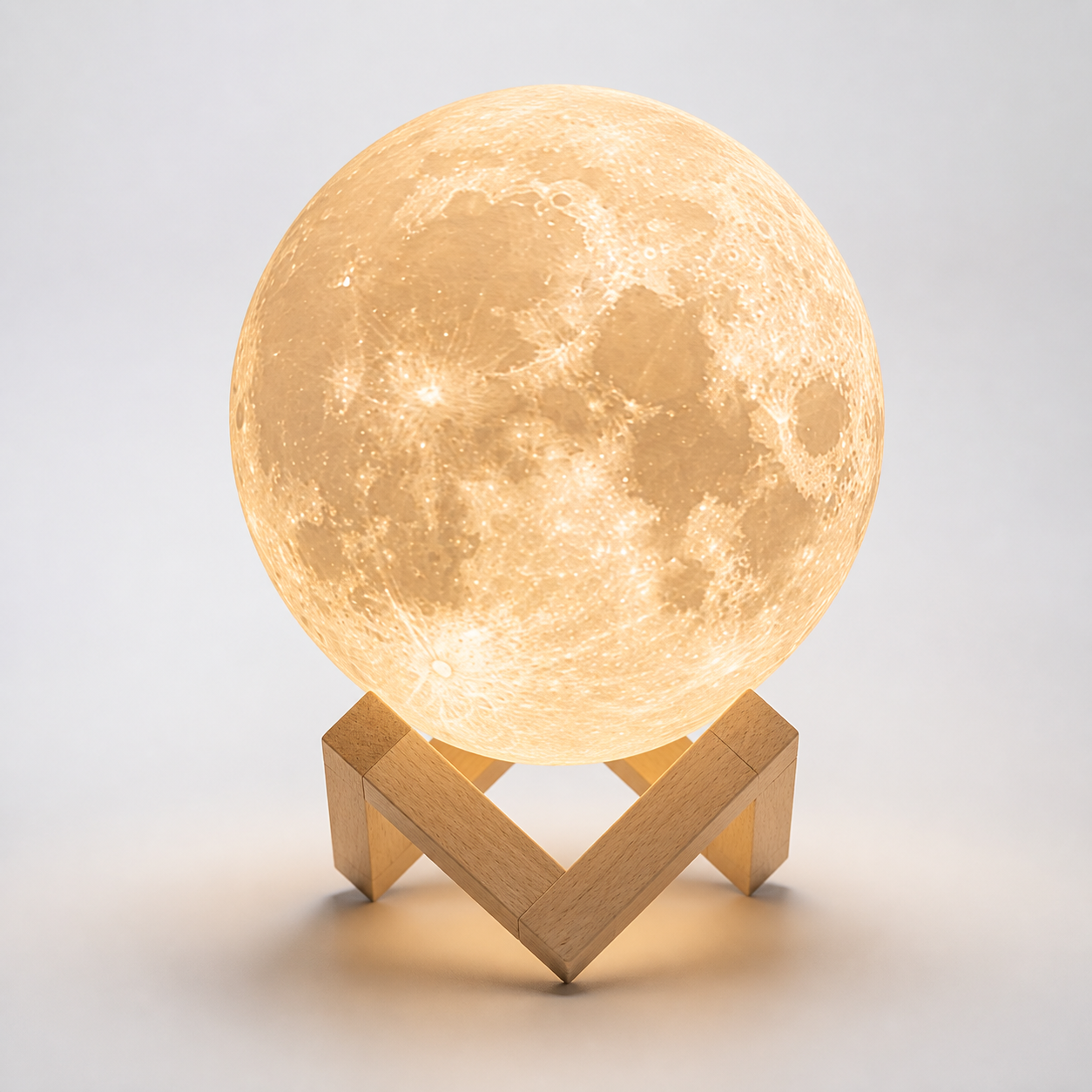 Lámpara Luna 18 cm detalle de textura lunar