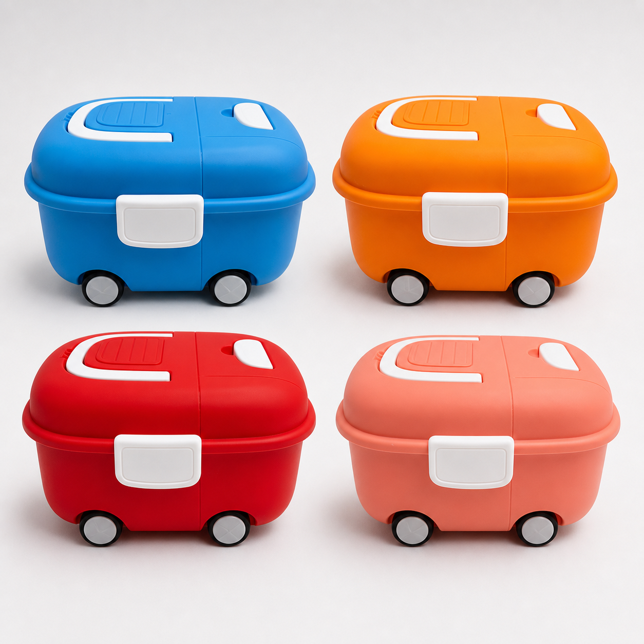 Organizador Multiuso en colores celeste naranja rojo y salmón