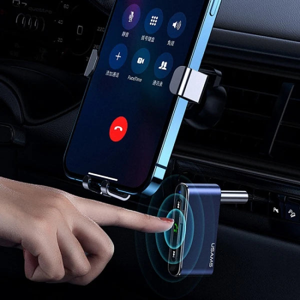 Receptor Bluetooth 5.0 para autos con micrófono manos libres y transmisión de música de alta calidad